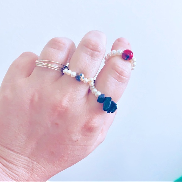 Custom Stretchy Rings [Set of 4]»Soul Embellishments Natural Healing Gemstones - Picture 13 of 16